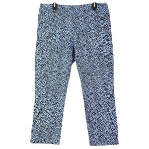 Orvis Boho‎ Ankle Pants Womens XL Tribal Diamond Print Casual Loungewear Resort